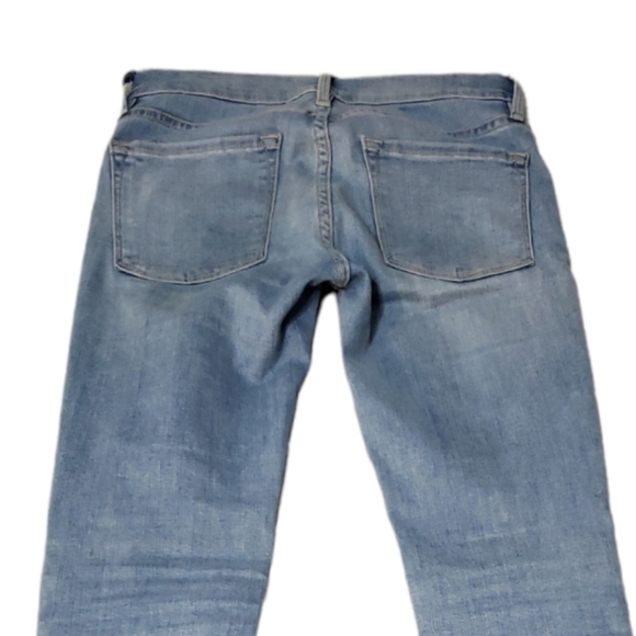 FRAME DENIM LE SKINNY DE JEANNE TWO STEPS FRAYED HEM ANTIBES JEAN, SIZE 24 - Picture 11 of 13